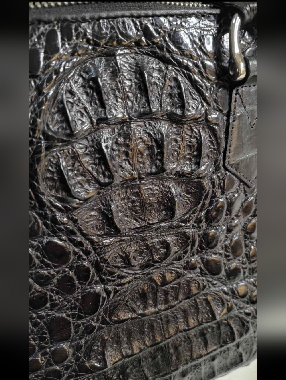 Genuine Crocodile Satchel Bag - Picture 6 of 11